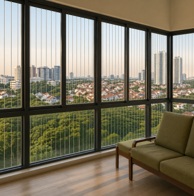 Nylon Coated Invisible Grills for Windows